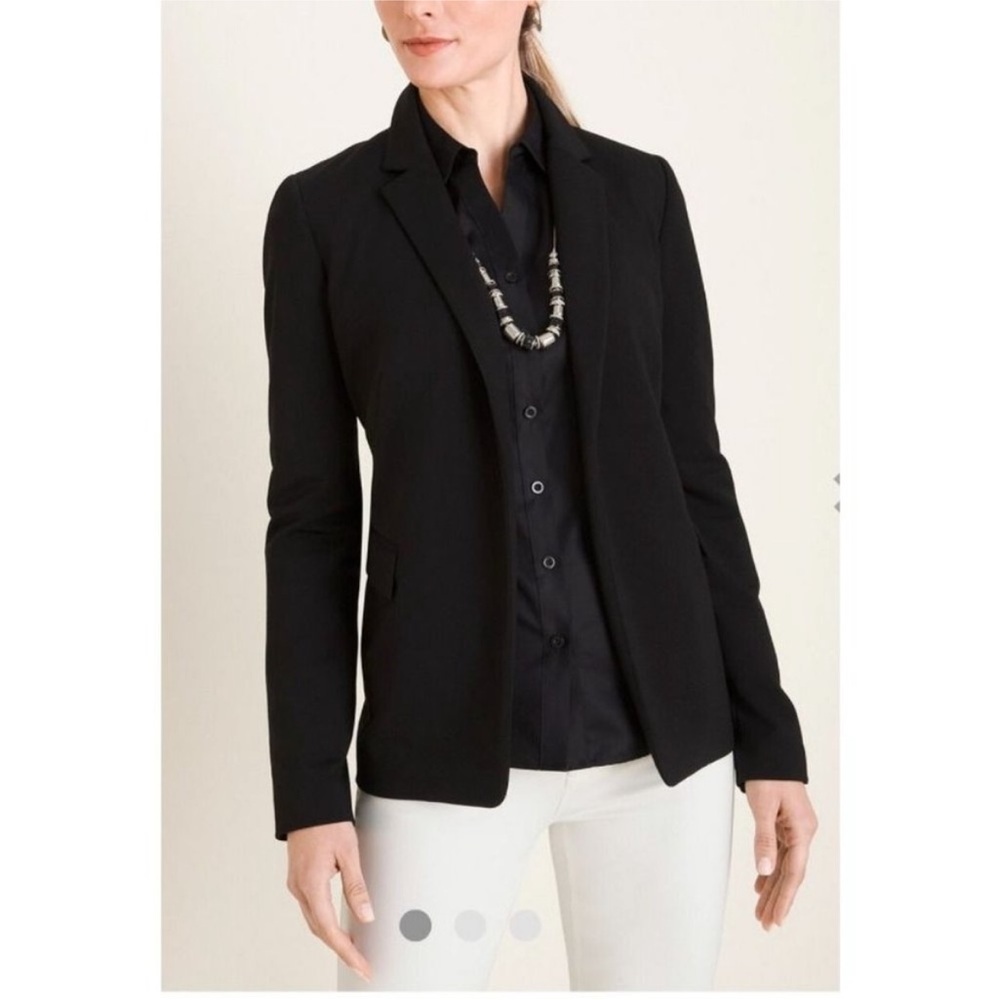 Chicos Black Ponte Blazer Women’s Size XXL